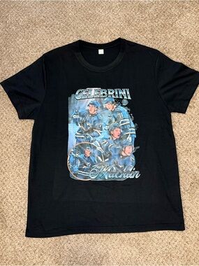 Macklin Celebrini San Jose Sharks Graphic T Shirt Black Men’s Large Vintage